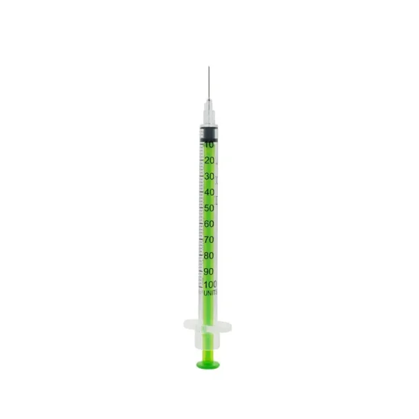 Acufine 30g x 1/2″ (0.33mm x 12mm) Ultra Low Dead Space U-100 Fixed Needle & Syringe Green - Image 2