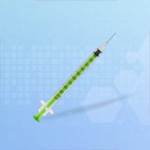 Acufine 30g x 1/2″ (0.33mm x 12mm) Ultra Low Dead Space U-100 Fixed Needle & Syringe Green